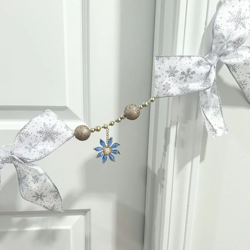 Handmade Silver/Blue Holiday Garland